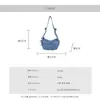 Nova bolsa transversal de jeans com alças largas, uma bolsa casual estilo bolinho para uso diário e para ir ao trabalho, com grande capacidade e uma única alça de ombro, 2026