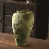 Jarrón de Cerámica Rústica, Jarrón para Flores Secas, Maceta de Barro, Jarrón de Cerámica Estilo Wabi-Sabi, Maceta de Cerámica Rugosa, Jarrón Decorativo Vintage