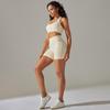 Cross-border europeu e americano sem costura Yoga terno cintura alta apertado abdominal apertado esportes sutiã fitness yoga calças de duas peças