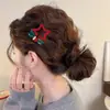Grampo de Pelúcia Outono e Inverno Coleção Feminina Grampo Exquisito de Alto Padrão Urso Fofo Estrela de Cinco Pontas Presilha de Uma Palavra Presilha BB Acessórios de Cabelo