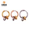 Pendientes de acero de titanio con incrustaciones de diamantes de moda japonesa y coreana para hombre, pendientes de personalidad, eBay Wish Cross-Border dedicados a los pendientes punk.