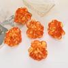 Traje de flor de simulación naranja, peonía rosa, flor falsa de seda, tocado antiguo, horquilla de bricolaje, flor