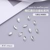 Rhinestones para Uñas al por Mayor de Yiwu, Rhinestones Blancos de Punta y Forma Irregular para Decoración de Uñas, Decoraciones de Uñas con Forma de Corazón y Hacha, Accesorios Estilo Ins
