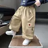 Pantalones de Trabajo de Otoño para Niños Q06, Pantalones Casuales de Nuevo Estilo para Niños Pequeños y Medianos, Pantalones Jogger Modernos y Geniales para Bebés