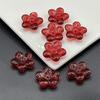 Cuentas de Flor de Cinco Pétalos de Vidrio Multicolor, Cuentas de Flor de Vidrio Iridiscente para Pulseras, Pendientes, Accesorios para el Cabello y Materiales Hechos a Mano