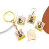 Estilo Escuro Carta de Tarot Acessórios DIY Sol Lua Estrela Pingente de Colar Chaveiro Bússola Caveira