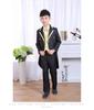 Vestido infantil 2019 smoking preto para menino terno coreano outono e inverno smoking de apresentador para menino