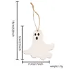 Decoraciones de Halloween Adornos Colgantes de Madera de Rudolph Accesorios para Fiestas en Casa Navideñas Fantasma Placa Pequeña de Madera Colgantes