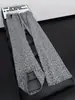 Pantalones casuales de jacard con patrón de espinas retro americano para hombre, pantalones de verano de corte limpio, pantalones rectos holgados de pierna ancha y caída suave