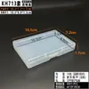 Zihex Kh713 En Stock Caja Vacía Caja de Plástico Transparente con Tapa Rectangular Muestra Caja Portátil para Almacenamiento de Piezas
