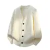Otoño Invierno 2026 Nuevo Cardigan de Punto Grueso Cálido con Cuello en V para Hombre Ropa Exterior Estilo Coreano Juvenil Suéter Ropa de Punto