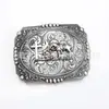 Hebilla de Cinturón de Aleación de Zinc Estilo Western Vaquero Caballo Cruzado Hebilla de Placa de Aleación Accesorios para Cinturón
