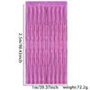 1* Cortina de Puerta de Seda de Lluvia con Borlas de Láser de 2m Decoración de Pared de Fondo para Fiesta Festiva Accesorios Cortina de Seda de Lluvia de 2.3