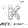Collar Colgante Misterioso y Lujoso con Circonitas Incrustadas y 26 Letras Inglesas, Acero Inoxidable Chapado en Oro de 18k, Collar de Joyería para Mujer