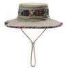 Nuevo Sombrero de Pescador de Algodón para Hombre y Mujer Resistente a los Rayos UV Lavable Estilo Étnico Sombrero Parasol Verano Exterior Senderismo Sombrero Protector Solar