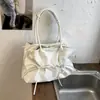 Bolsa de Hombro Plegable Rosa Estilo Coreano para Mujer 2026 Nueva Bolso con Lazo de un Solo Hombro Bajo el Brazo Gran Capacidad Versátil para el Trabajo