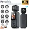 Cámara de Mano Portátil 4K de Alta Definición Transfronteriza Doble Lente Wifi Cámara con Clip Cámara Deportiva DV Cámara para Exteriores en Stock