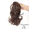 Peluca europea y americana cola de caballo cabello corto rizado para mujer cola de caballo con clip grande trenza semi recogida moda esponjosa de onda grande venta al por mayor