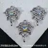 Amor por el Encierro Colgante Encaje Hueco con Pedrería Mariposa Corazón Charm para Pulsera Colgante Collar Accesorios de Joyería