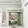Camas Literas para Dormitorio Estudiantil de Fábrica Original con Dos Literas Triples Consecutivas, Tubos de Acero Engrosados y Acero Reforzado, Se Pueden Proporcionar Muestras
