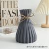 Vaso de Plástico Estilo Ins Nórdico com Padrão de Abacaxi, Inquebrável, com Decoração de Corda de Cânhamo na Cintura, Vaso Origami Ondulado para Exibição na Sala de Estar
