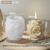 Molde de Silicona para Vela de Aromaterapia Cilíndrico de Flor Rosa Transfronterizo Estilo San Valentín Horneado Pastel Mousse