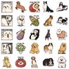 50 pegatinas originales pintadas a mano para cuenta de mano de perro, lindas, corazón de niña, equipaje, refrigerador, decoración para teléfono móvil, computadora