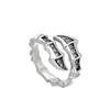 Anillo de Hueso con Forma de Serpiente Estilo Pequeño y Fragante Elegante Tendencia Japonesa y Coreana Plata Tailandesa Elegante Joyería Retro Antigua de Nicho Anillo de Moda para Hombres