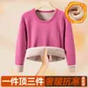 Top térmico de lana de camello para mujer, engrosado para otoño e invierno, cuello redondo, capa base, resistente al frío, amigable con la piel y ajustado. Directo de fábrica