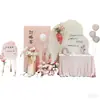 Decoración de Compromiso Rosa de Alta Gama de Nicho 2026 Paquete de Escena de Pared de Fondo Accesorios para Ceremonia Tablero KT
