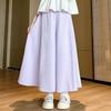 Conjunto Saia para Meninas Verão Fino Crianças Calças Culottes Longas Pretas Moda 2025 Novo Crianças Grandes Calças de Seda Gelada