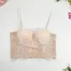 Camisola de Renda Roupa Externa Feminina Curta Corset de Cílios Com Aro Sustentação Roupa Íntima Tendência da Moda Color Block Bandeau