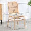 Silla de Comedor de Ratán Nórdico para el Hogar Hierro Vintage Combinación de Mesa y Silla para Restaurante Silla con Respaldo Silla de Bolsa Suave Silla de Comedor de Lujo Ligero Amazon