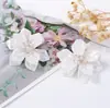 Brincos Boêmios Transfronteiriços, Brincos de Flor Exagerados Simples e Modernos em Acrílico, Brincos Femininos de Plástico com Strass Microincrustado