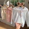 Camiseta para Niña con Dulce Cuello Marinero, Top para Bebé Otoño e Invierno 2026, Capa Base para Niños Pequeños, Manga Larga Trendy Ins para Niños
