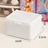 Caja de Almacenamiento Blanca Pura con Tapa abatible Guka Tarjeta de Anime Tarjeta Pequeña Protector de Tarjeta Caja Organizadora de Almacenamiento para Unboxing Caja Multifuncional a Prueba de Polvo