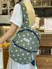 Mochila de lunares transfronteriza, mochila casual y ligera para viajes al aire libre, mochila ligera de gran capacidad para la escuela y el trabajo para estudiantes de secundaria y preparatoria.
