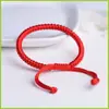 Nudo Diamante Cuerda Roja Tamaño Ajustable Hecho a Mano Cuerda Roja Pulsera Shore Cuerda Pareja Año de Transferencia Vida Hombres y Mujeres
