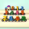 Bloques de construcción magnéticos digitales de tren pequeño, coche ensamblado, juguetes educativos de madera para niños de 1 a 2 años, 3 bebés, educación temprana, iluminación.