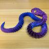 Serpiente Impresa en 3D Articulaciones Movibles Adornos Hechos a Mano Modelo Animal Luminoso Juguetes para Niños Víbora Impresa en 3D Regalo