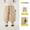 Dududu Home Calças Infantis Nova Coleção Outono Calças Esportivas para Meninos Calças Longas Casuais para Bebê Roupas Infantis de Outono para Meninas Com Veludo