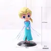 Decoración de pastel de dibujos animados Frozen Aisha Anna Princesa Sakura tarjeta de copo de nieve inserción fiesta de cumpleaños enchufe