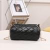 Bolso cilíndrico con cuadros de diamantes, novedad de 2023, bolso de mujer sencillo, pequeño, cruzado, bolso de mujer al por mayor, bolso de hombro de nicho.