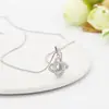 Collar de Trébol de Cuatro Hojas Incrustado de Diamantes Cadena para Clavícula de Flor Femenina Suministro en Vivo Colgante de Diamante Mosan Simulado Collar de 1 quilate