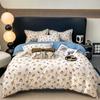 Novo conjunto de quatro peças jacquard de algodão confortável e amigo da pele 2024 espessado atacado outono e inverno capa de edredom para cama de 1,5 metros