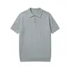 Ropa de Hombre Jiezhan Estilo Old Money Polo de Punto Manga Corta 26 Verano Nuevo Retro Americano Textura Ligera Cuello Camiseta