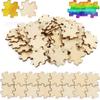 Rompecabezas Mixto de Color Madera Pieza de Madera Juguete Coloreable Juguete Educativo Material para Graffiti Cuadrado Pieza Parche Rompecabezas