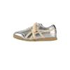 Zapatillas Amarillas de Cuero Genuino con Suela Blanda, Zapatos de Entrenamiento Alemanes Plateados Versátiles de Suela Gruesa Estilo Americano para Mujer, Zapatos Deportivos Casuales Modelo Nuevo 2025