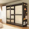 Guarda-roupa de aço guarda-roupa aberto quarto de casa cabideiro de chão painel de pegboard guarda-roupa de aço simples