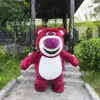 Fantasia Inflável de Urso Morango Desenho Animado Boneco de 2m para Eventos e Apresentações Role Play de Anime